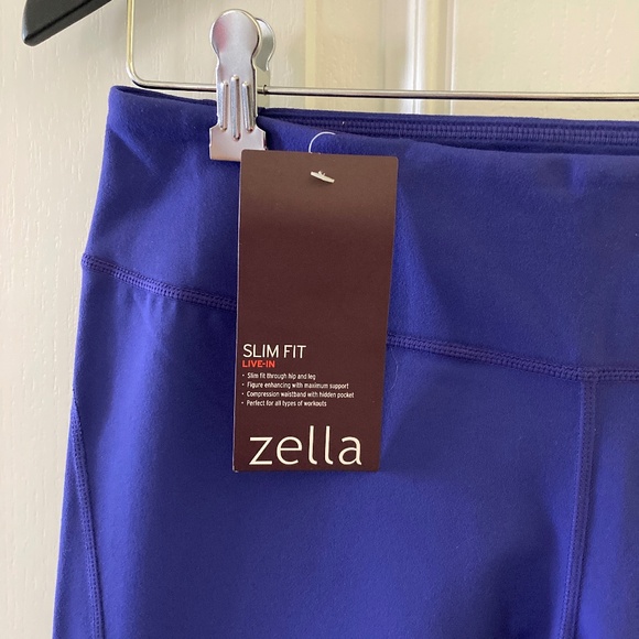 Zella Women's Purple Slim Fit Live In Capri Pants/ZELTEK Ultimate Stretch/M/NWT! - Picture 4 of 5